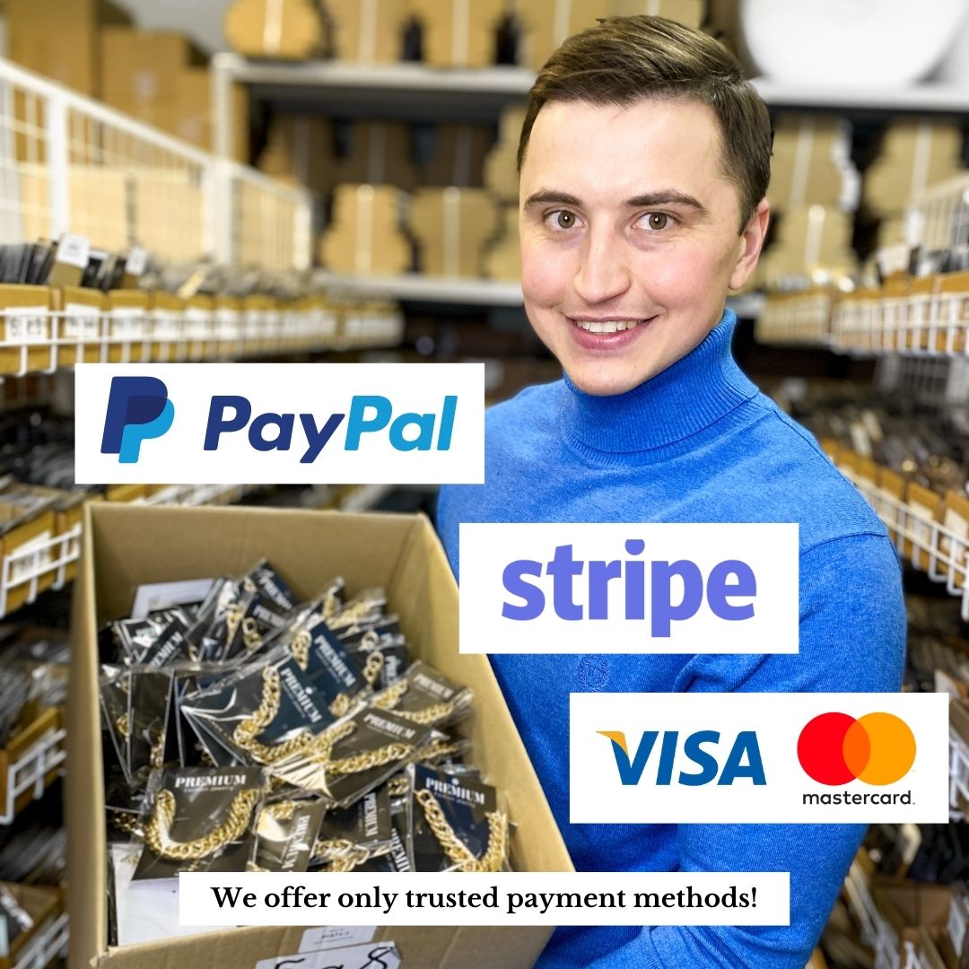 Glozzo is a trusted seller via PayPal, Stripe